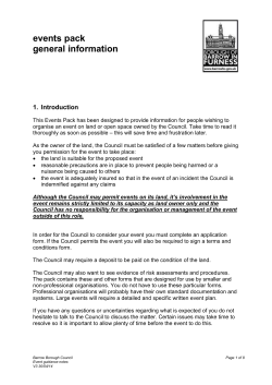 condition for use of borough parks, open spaces and public highway