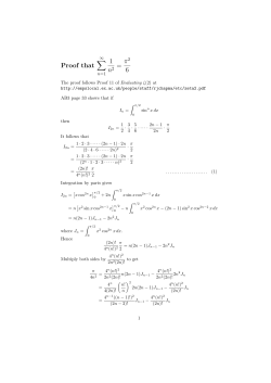 Proof that &sum; 1 n2 = &pi;2 6