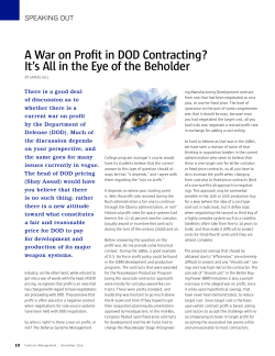A War on Profit in DOD Contracting?