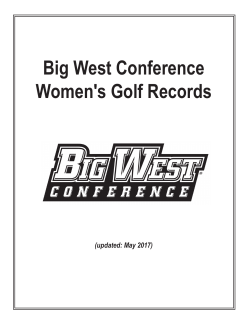 Big West Conference Women`s Golf Records