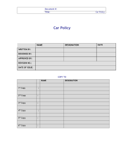 Car Policy