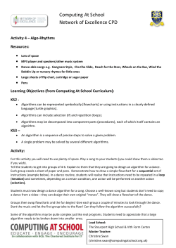 CAS CPD Activity 4 – Algo-Rhythms