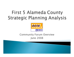 Situation Analysis Community Forum