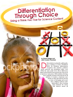 Differentiation through Choice: Using a Think-Tac