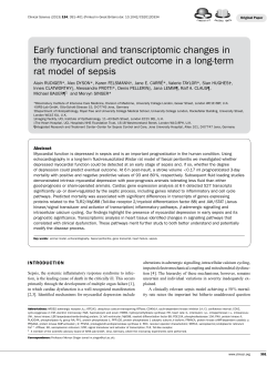 Early functional and transcriptomic changes in the