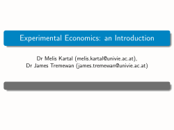 Experimental Economics: an Introduction