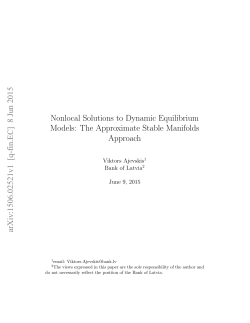 Nonlocal Solutions to Dynamic Equilibrium Models