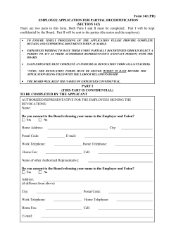 Form 142 (PD) - Employee Application For Partial Decertification