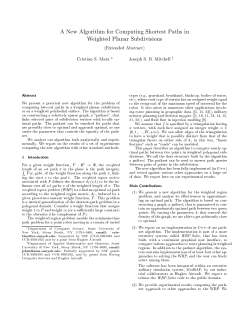 A New Algorithm for Computing Shortest Paths in Weighted