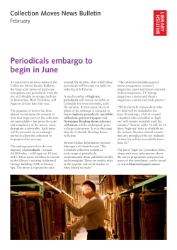 Collection Moves News Bulletin