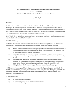 HIV Allocative Efficiency and Effectiveness