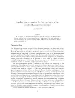 An algorithm computing the first two levels of the Bousfield