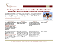 How does your state help low-income families with babies and
