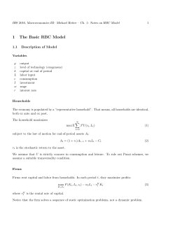 1 The Basic RBC Model
