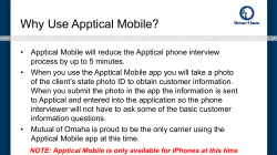 Apptical Mobile app instructions