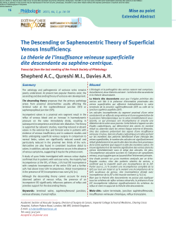 The Descending or Saphenocentric Theory of Superficial Venous