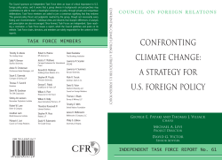 confronting climate change: a strategy for us foreign policy