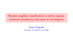Nearest neighbor classification in metric spaces