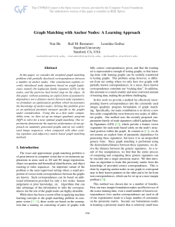 Graph Matching with Anchor Nodes