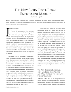 the new entry-level legal employment market