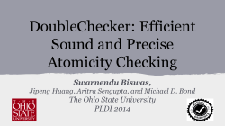DoubleChecker: Efficient Sound and Precise Atomicity Checking