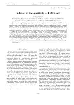 Influence of Binaural Beats on EEG Signal