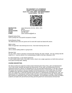 HLSC 3127 Loss-Grief Fall 14 - U of L Class Index
