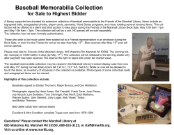 Baseball Memorabilia Collection