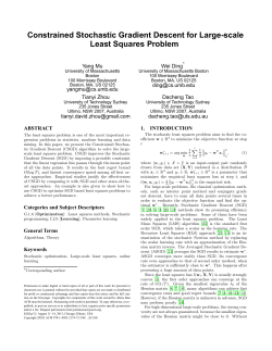 Constrained Stochastic Gradient Descent for Large