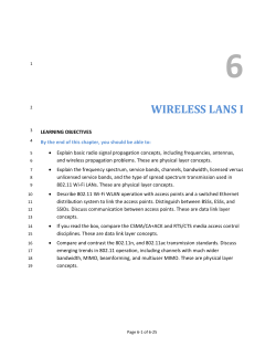 802.11 Transmission Standards