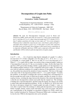 Decomposition of Graphs into Paths