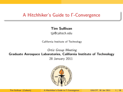 A Hitchhiker`s Guide to &Gamma;-Convergence
