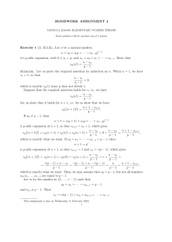 Let n be a natural number, n = a 0 + a1p + &middot;&middot;&middot; + a it`s p