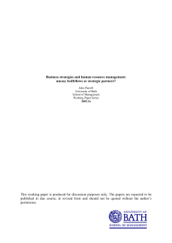 Business strategies and human resource