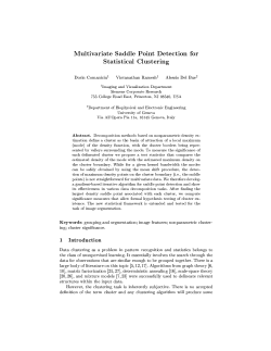 Multivariate Saddle Point Detection for Statistical