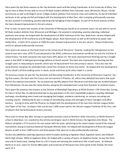 Flora spent the last three seasons as the Top Assistant coach and