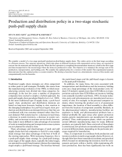 Production and distribution policy in a two-stage stochastic push
