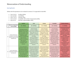 MOU Scoring Rubric