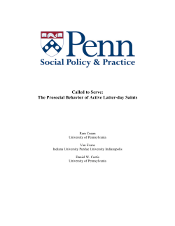 Called to Serve: The Prosocial Behavior of Active Latter