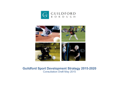Guildford Sport Development Strategy 2015-2020