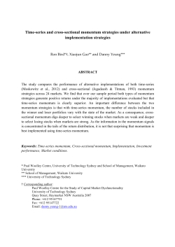 Time-series and cross-sectional momentum strategies under