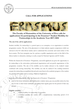 Student Mobility for Traineeship, 2017/2018