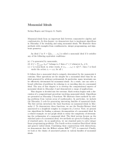 Monomial Ideals