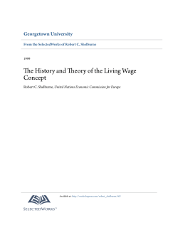 The History and Theory of the Living Wage Concept