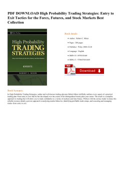 PDF DOWNLOAD High Probability Trading Strategies: Entry to Exit