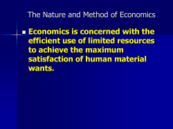 The Nature and Method of Economics