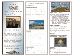 Israel Brochure FINAL ONE! BLUE email version