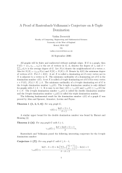 A Proof of Rautenbach-Volkmann`s Conjecture on k