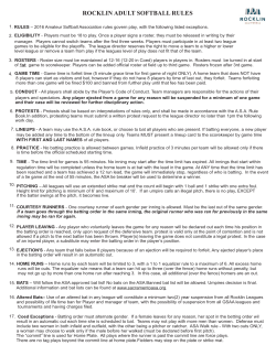 rocklin adult softball rules