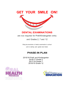 Second Grade Dental Requirements